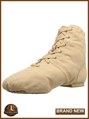 Split Sole Suede Lace-Up Jazz Dance Shoe